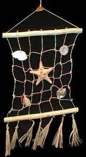 ROPE RAFFIA DRIFT SHELL CHIME - 10 x 12 inch - Clearance