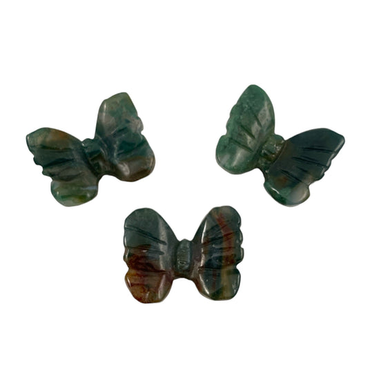 Papillon - Agate mousse - Mini 1 pouce - 1 pièce - Chine - NEW1022