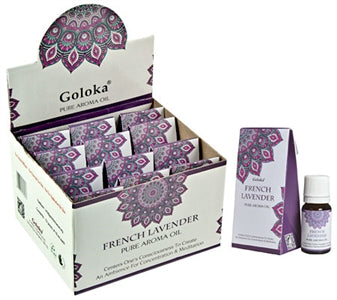 Goloka French Lavender  Aroma Oil - Display Box With 12 Bottles