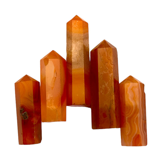 Red Carnelian - 25-35mm - Single Terminated Pencil Points - (retail purchase as singles, wholesale min order 5) NEW1020 - India