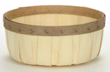 Shallow PECK BASKET - Natural Wood 8 x 4 inch Deep