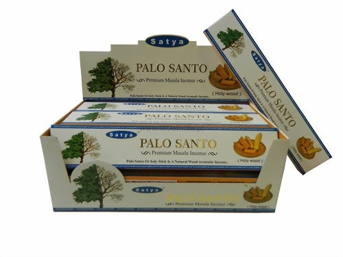 Satya Premium White Series - Palo Santo Incense - Box of 12 Packs 15g - NEW421