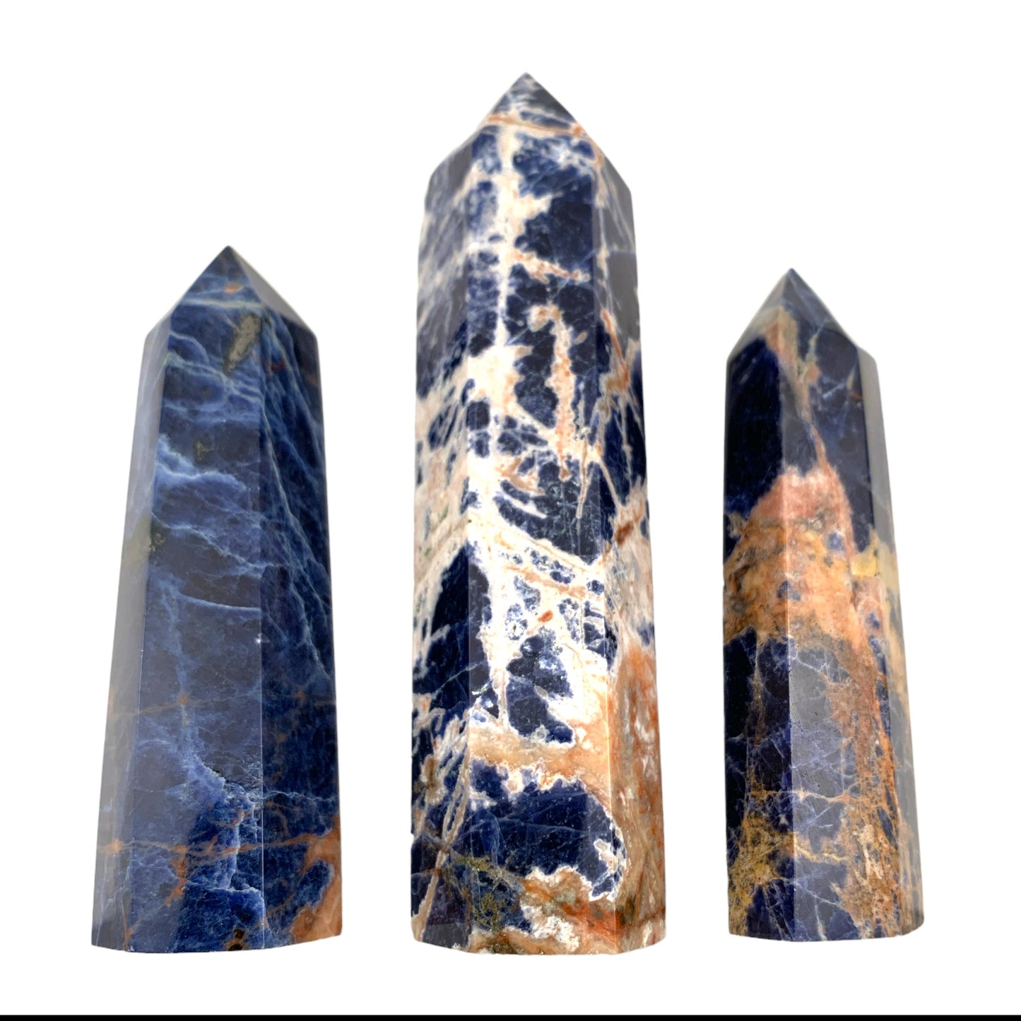 Sodalite - Polished Points - 3 to 5 inches - Price per gram per piece - China - NEW822