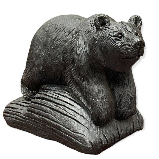 Ours - Obsidienne noire - Sculpture unique de Chine - NEW822