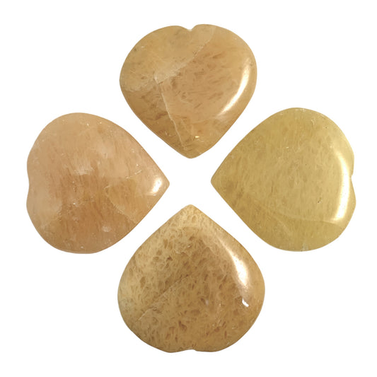 Small HEART - Yellow Jade 25-35mm - 10 grams - India - NEW1221