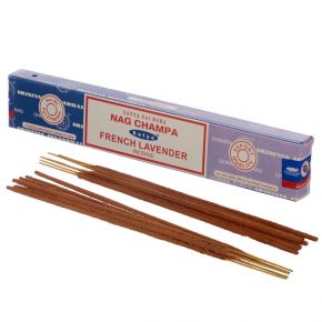 Satya Combo Series - French Lavender & Nag Champa Incense - Box of 12 Packs Each pack contains 8gms of each scent - 16g NEW421