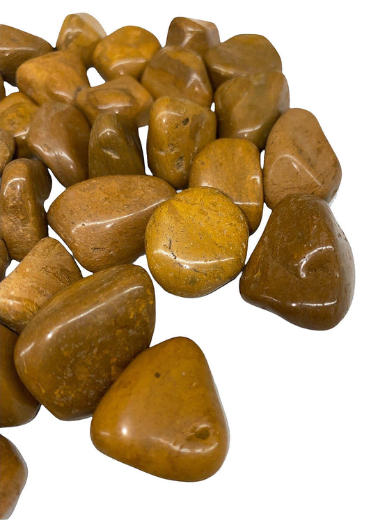 Yellow Jasper Tumbled Stones Q1A - Medium 20 - 30 mm - 1 LB - Brazil