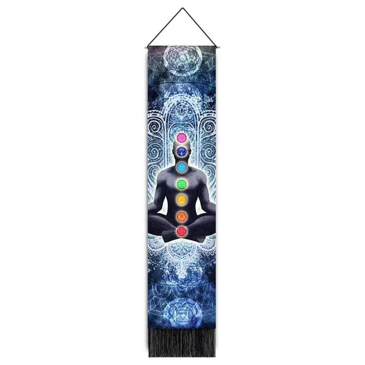 Chakra Tapestry Wall Hanger - 12.5 wide x 51 inch long - 32.5×130cm - China - NEW922