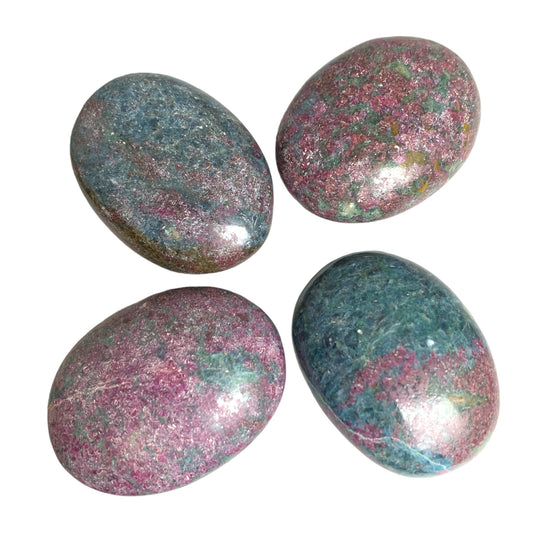 Ruby in Kyanite Super AAA Quality Palm Stones - Sold per gram 1 KG is 1000 Grams - India - NEW1122