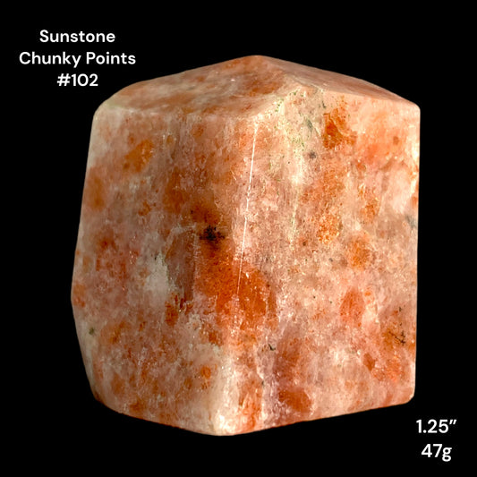 Sunstone Chunky Points - 1.25 inch - 47g - Polished Points