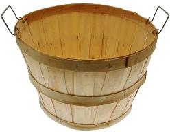 FULL BUSHEL BASKET NATURAL Wood - 17  Dia 11.5 inch deep - bottom 14.5