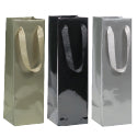 Manhattan Wine Bag - Gloss Champagne - 4.5 x 15 x 4.5 inch - Laminated