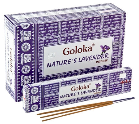 Goloka Natures Series - Lavande - Bâtons d'encens 15 grammes par boîte intérieure (12/boîte) NEW920