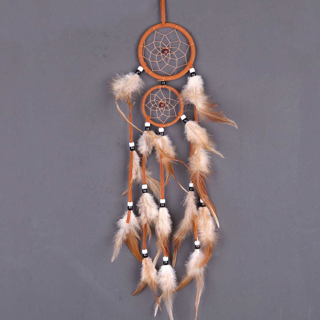 Fashion Dream Catcher Feather Nylon Cord Tassel - Khaki - 500 to 550mm