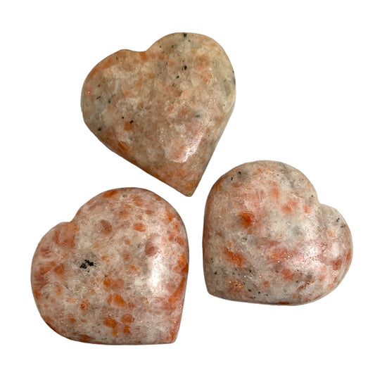 Pub Hearts - Sunstone - Medium 45-55mm - Prix au gramme - Inde - NEW1221