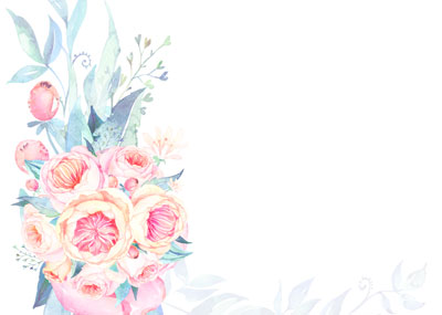 PK/50 - Flora Cards - Blank - Watercolour Flowers