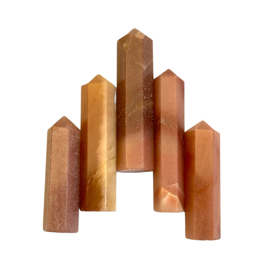 Pink Aventurine - 35mm - Single Terminated Pencil Points - (retail purchase as singles, wholesale min order 5) - NEW1221