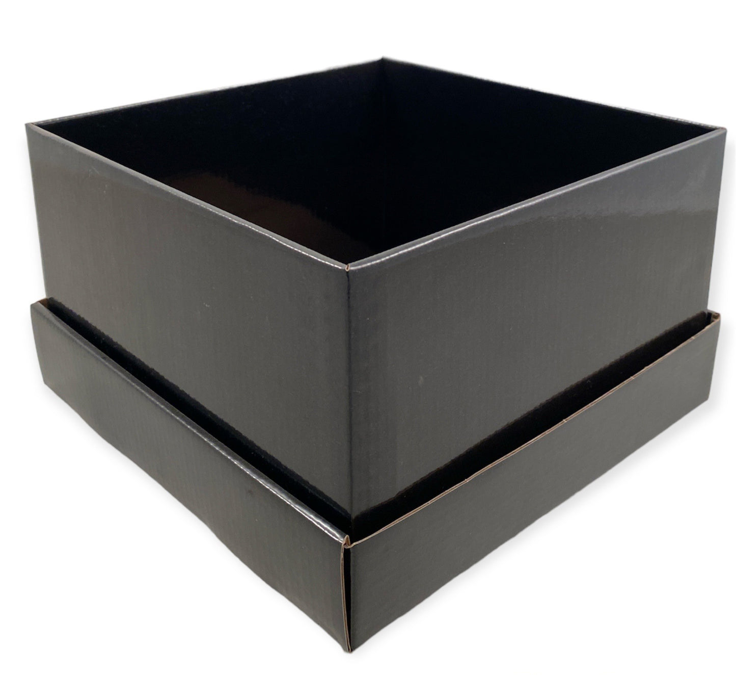 BLACK SQUARE GIFT BOX 9.75 Square x 6 Deep 40 per case (Fits 26x40 Basket Bag)