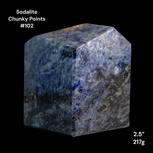 Sodalite Chunky Points - 2.5 inch - 217g - Polished Points