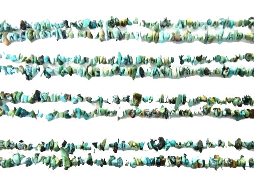 Turquoise Original Color Chip Beads - 20 grams - 35 inch Long Strands - New1021