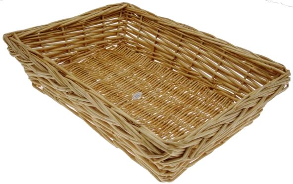 WILLOW Rectangle Tray with Braided Edge - 14,5 x 10,5 x 3 pouces de profondeur - par commande spéciale uniquement