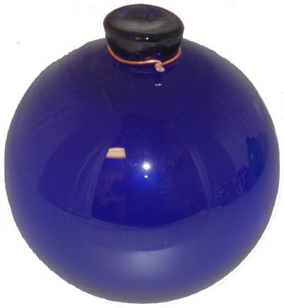 8 inch GLASS FLOAT WITHOUT ROPE Blue