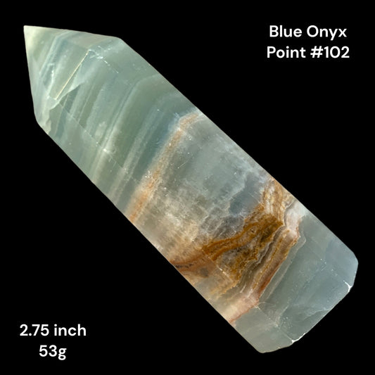 Blue Onyx - 2.75 inch - 53g - Polished Points