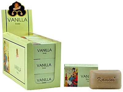 Kamini Vanilla Soap - 100 Gram Each (12 Bars Per Box)