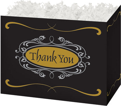 Thank You Script Basket Box - Large - 10 1/4 x 6 x 7 1/2 pouces de profondeur (commande par 6)