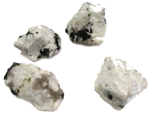 Rainbow Moonstone Chunks Raw Tumbles Stones 40-60mm - 500 Grams (1.1 LB.) - India - New820