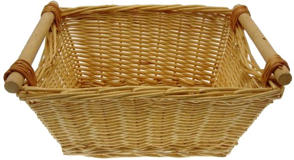 PANIER DE RANGEMENT EN SAULE MIEL 12 x 16 x 7 pouces