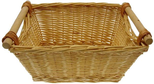 PANIER DE RANGEMENT EN SAULE MIEL 12 x 16 x 7 pouces