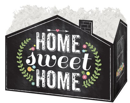 Chalkboard Home Sweet Home Basket Box - Large - 10 1/4 x 6 x 7 1/2 pouces de profondeur (commande par 6) - NEW322