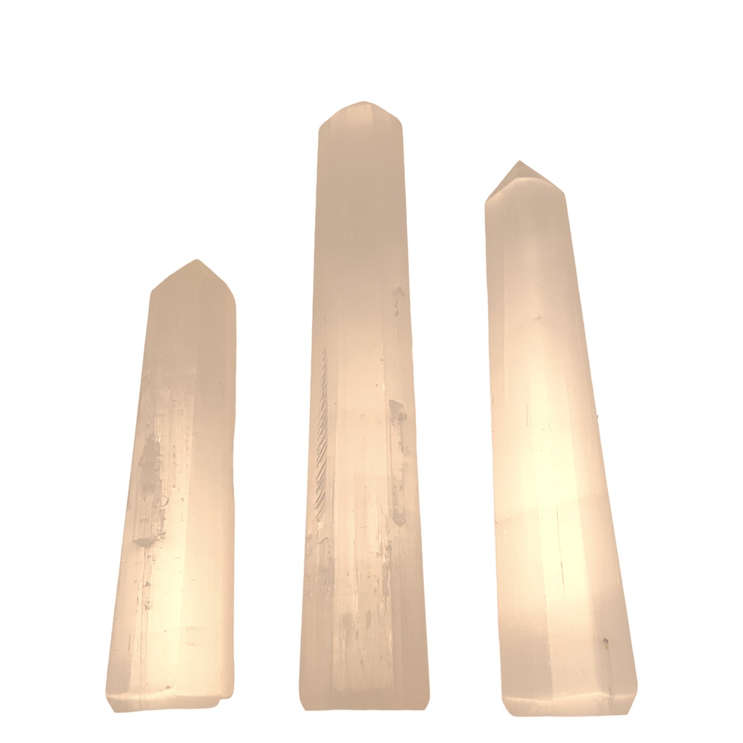 SELENITE - Polished Points - 4.5 to 5.5 inches - Price per gram per piece