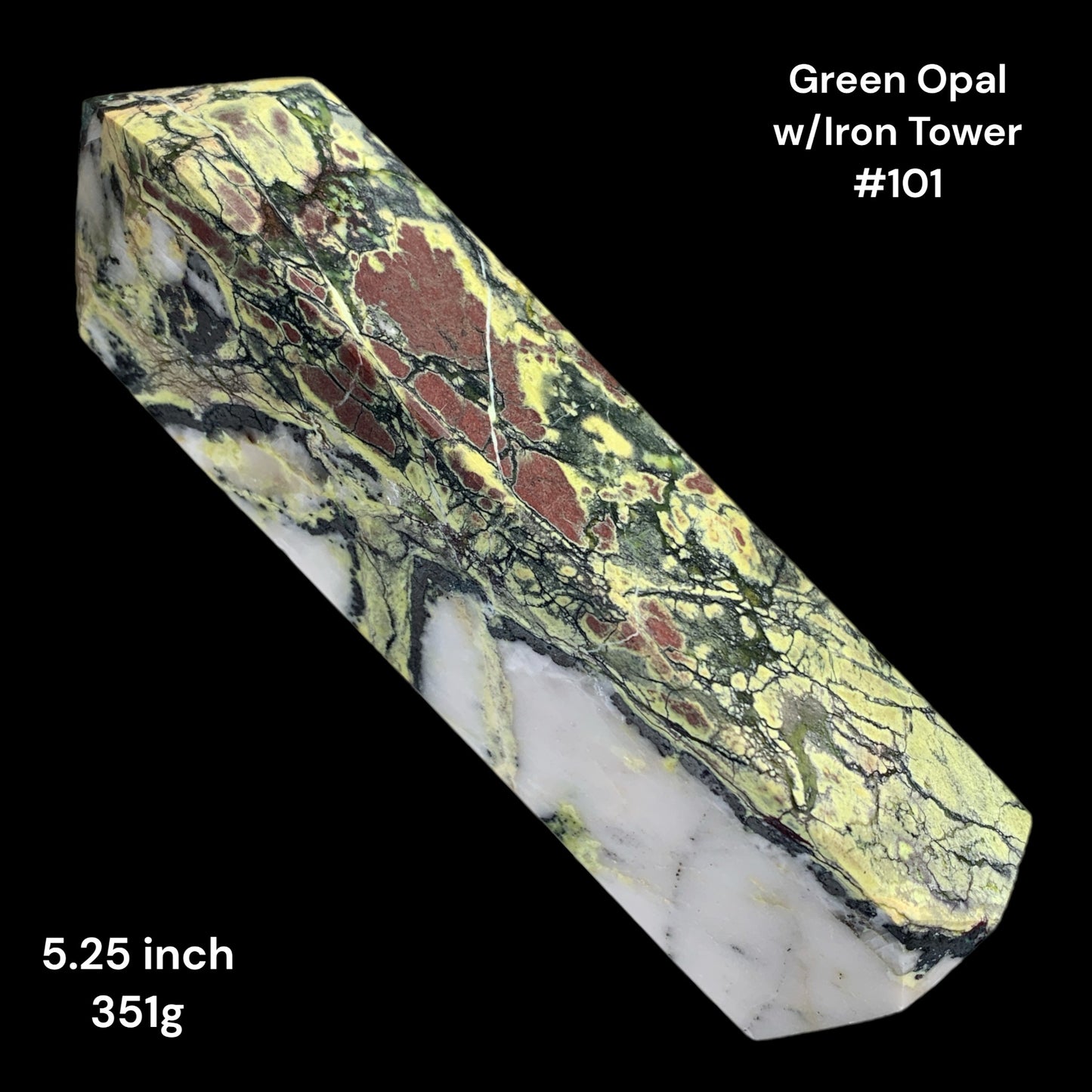 Green Opal with Iron - 5.25 inch - 351g - Polished Towers Points