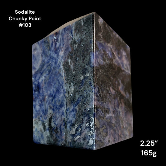 Sodalite Chunky Points - 2.25 inch - 165g - Polished Points