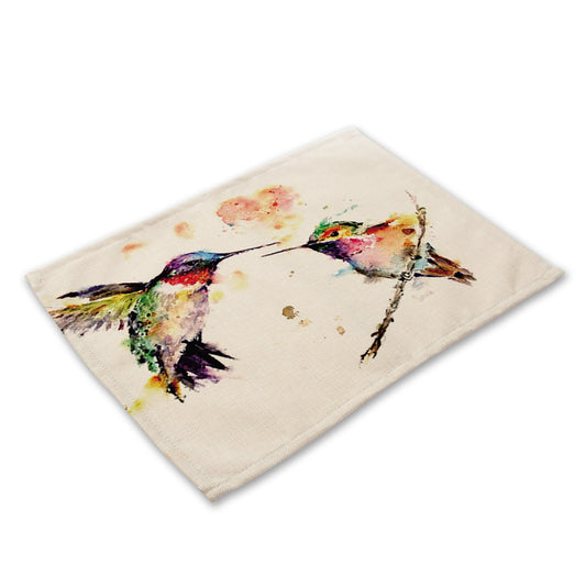 Set de table en coton - Colibris - Rectangle - Taille 42x32cm - NEW322