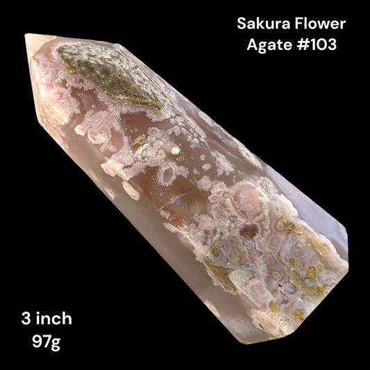 Sakura Flower Agate - 3 inch - 97g - Polished Points