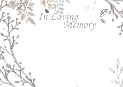 PK/50 - Cartes Flore - In Loving Memory - Feuilles