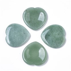 Pierres d'inquiétude de coeur d'aventurine verte - 40mm - Chine - NEW722