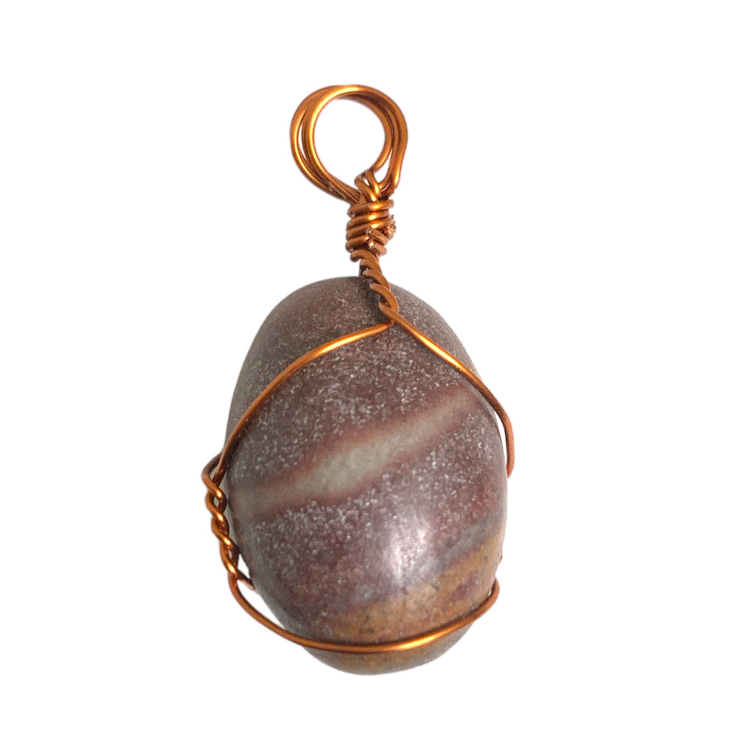 Pendentif enveloppé de cuivre Shiva Lingam - 12g - Inde - NEW1021