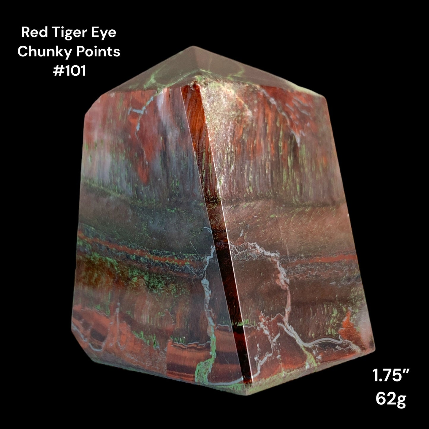 Red Tiger Eye Chunky Points - 1.75 inch - 62g - Polished Points