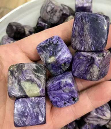 Charoite Tumbled Stones - Large 40mm - 1 LB. - China - NEW621