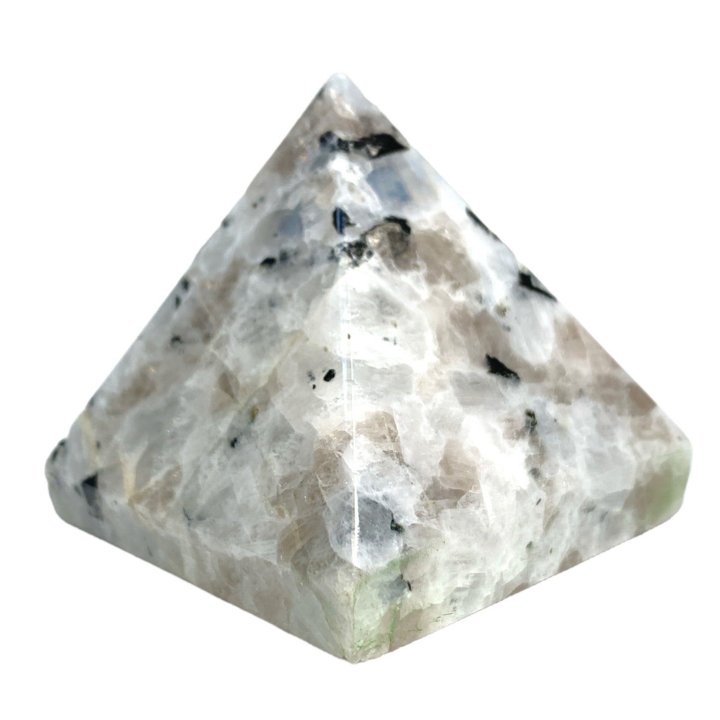 Rainbow Moonstone - Pyramids - 40 to 60mm - Price per gram per piece (B2B ordering 1 = 1 piece so we charge Ex. 60g = $7.20 each)