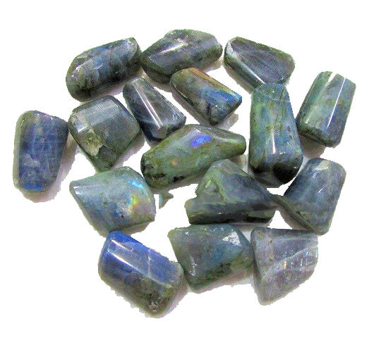 Labradorite with Flash Hand-polished AA Quality Tumbled Stones - Large 30 - 50mm - 500 GRAMS 1.1 LB - India