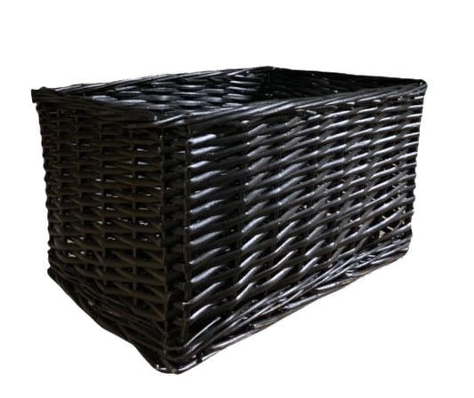 Split WILLOW STORAGE BASKET BLACK - 15 x 10 x 8 inch Deep - NEW121