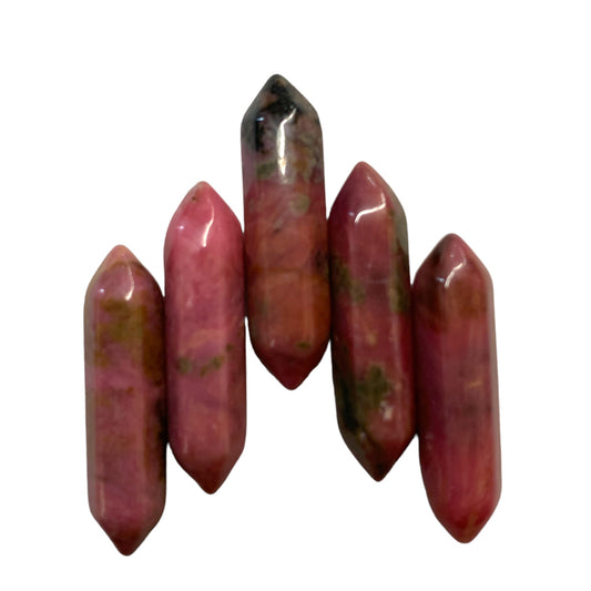 Rhodonite - 30-33mm -Double Terminated Pencil Points - China - order in 5's - NEW822
