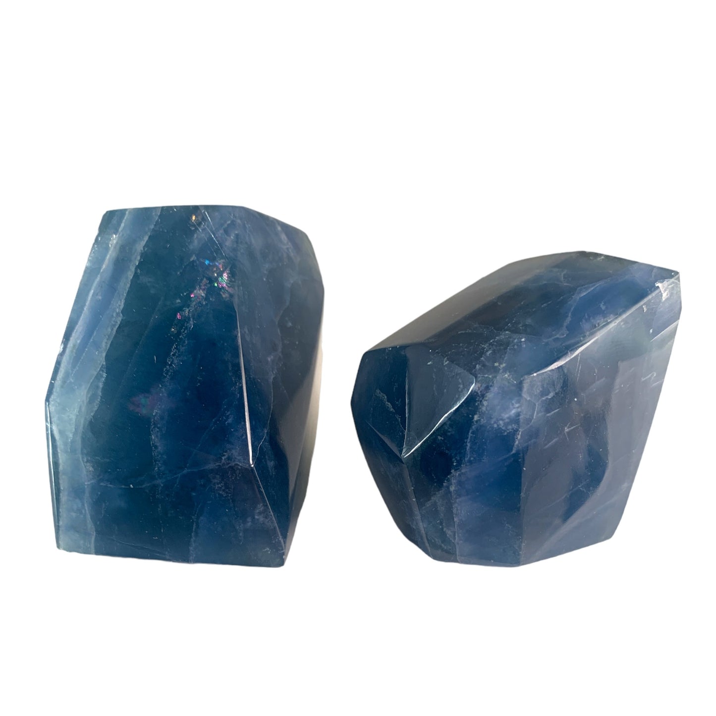 Formes libres naturelles polies en fluorite bleue - 6-8cm - Prix au gramme