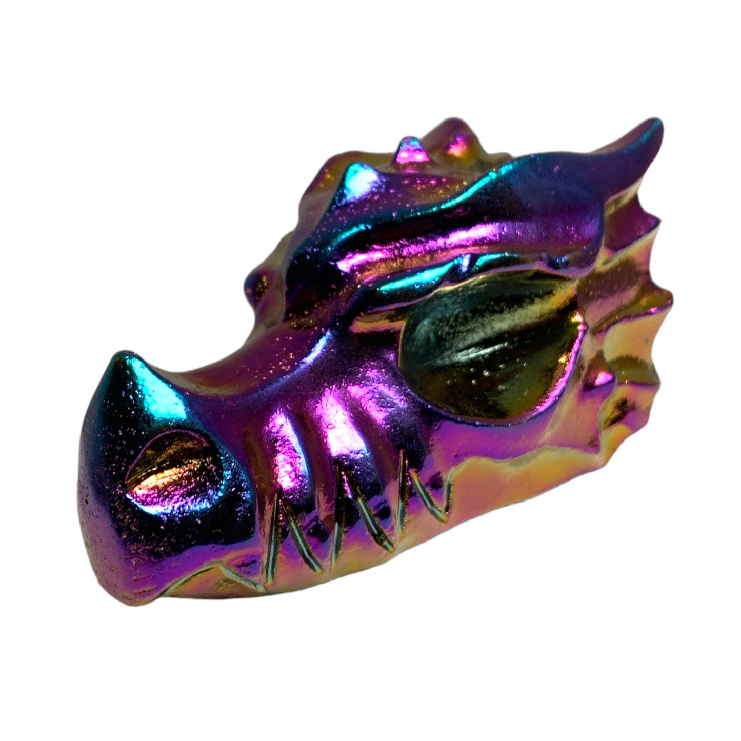 Titanium Aura DRAGON HEAD Mixed Stones - 3 inch 80-90mm MEDIUM - Price Each - China - NEW423