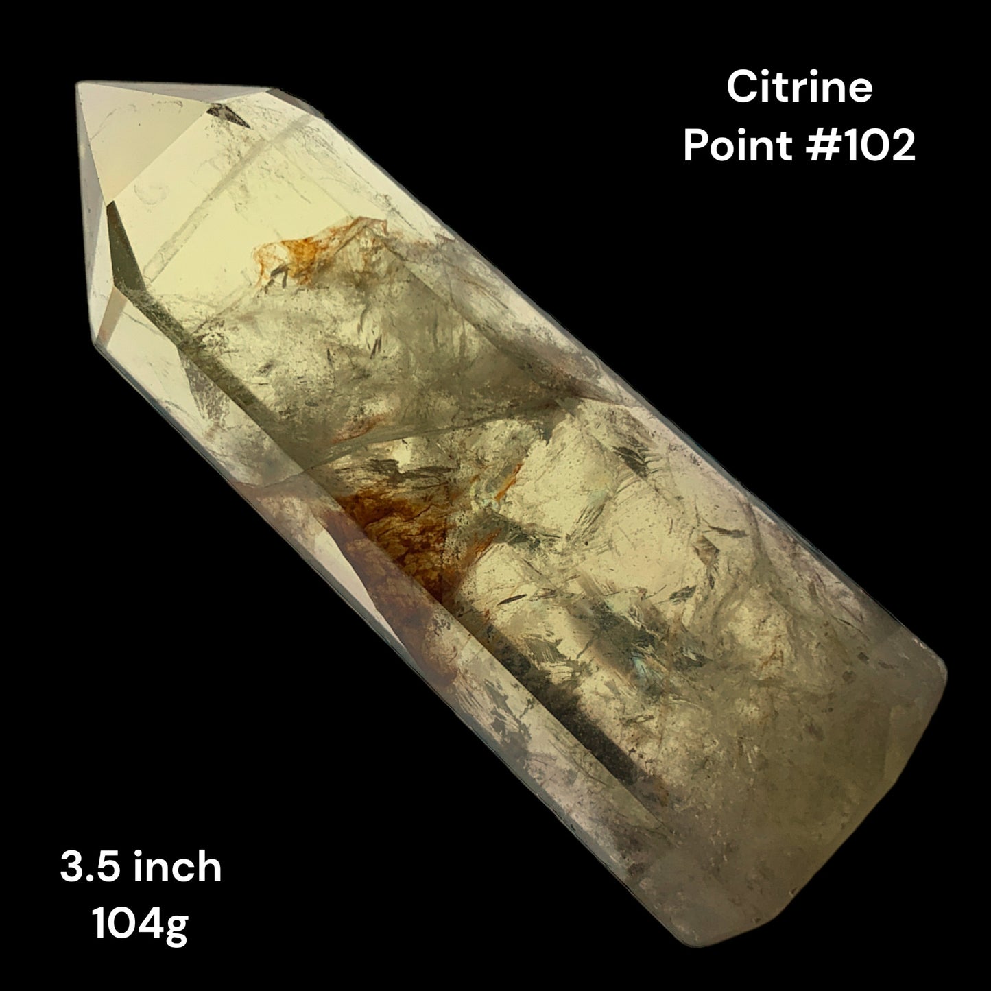 Citrine - 3.5 inch - 104g - Polished Points - China